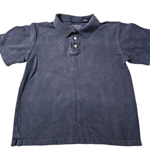 Cherokee Boys Polo Shirt Blue Size Large 100% Cotton Short Sleeve Pullover